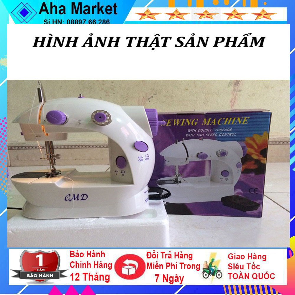 Máy May mini 𝑭𝒓𝒆𝒆𝑺𝒉𝒊𝒑 máy may cầm tay, máy khâu CMD, máy may gia đình tặng kèm kim chỉ-AHAMARKET