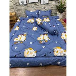 Bộ gra giường 3 món ( 1 gra + 2 vỏ gối nằm)