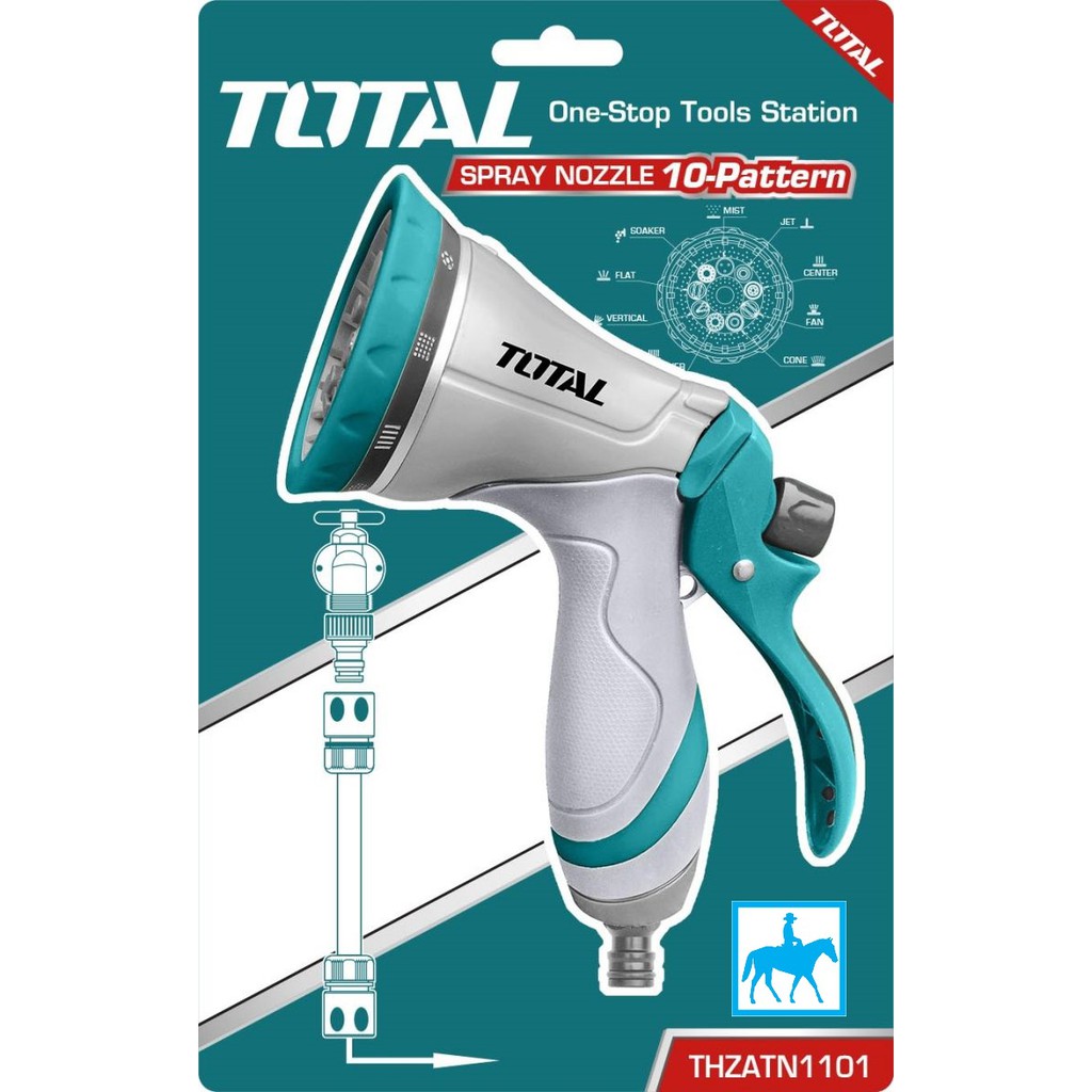 Vòi Xịt Phun Nước Tưới Cây 10 Tia Lõi Kim Loại TOTAL THZATN1101
