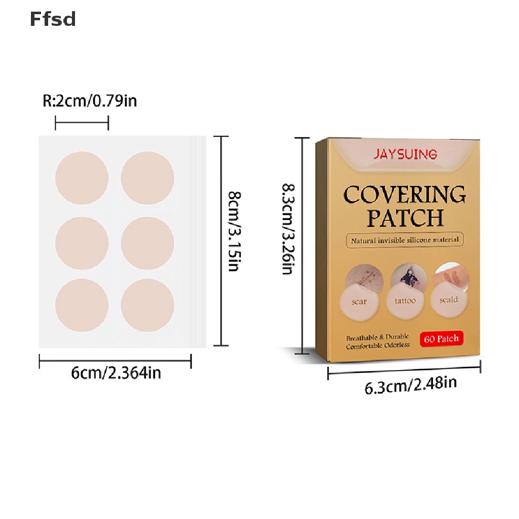 Bộ 60 Miếng Dán Che Khuyết Điểm Hình Xăm / Vết Sẹo / Vết Thâm Chống Thấm Nước