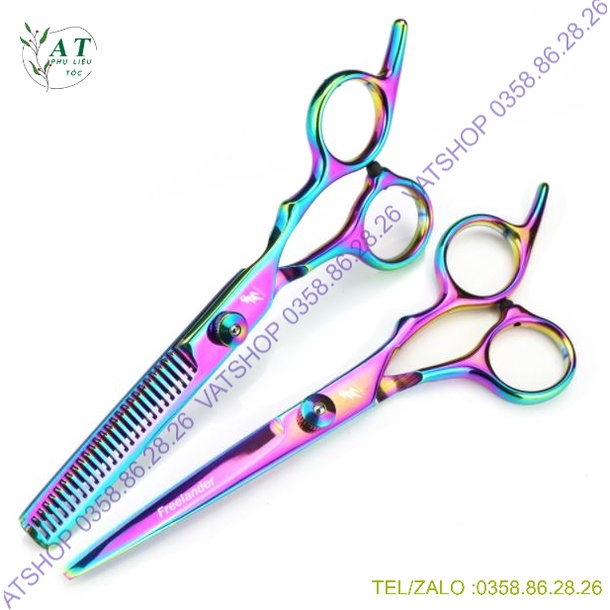 Bộ Kéo Cắt Tóc FREELANDER 6.0 VAT027 hồng vàng đen tím xanh