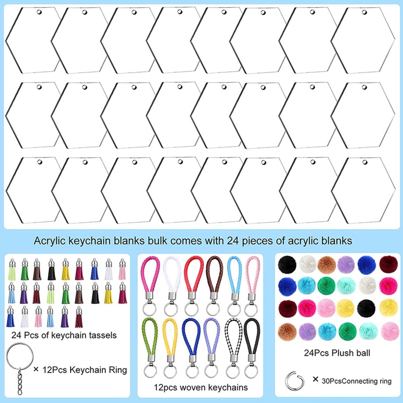 Set 126 Món Dụng Cụ Làm Móc Khóa Tua Rua Nhiều Màu Sắc