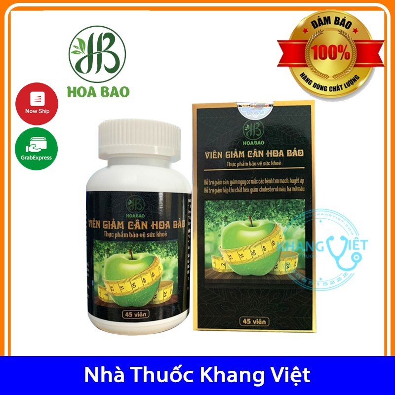 Viên Giảm Cân Hoa Bảo hộp 45 viên Chính Hãng Giảm Cân Cho Mọi Lứa Tuổi