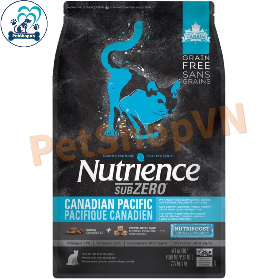 Thức Ăn Cho Mèo Hạt NUTRIENCE SUBZERO Bao 5Kg Vị Cá Biển & Rau Củ Quả