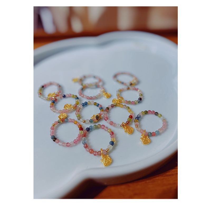 Nhẫn Đính Hạt Mạ Vàng Hình Con Hổ Độc Đáo Thời Trang Xuân Hè Cho Nữ