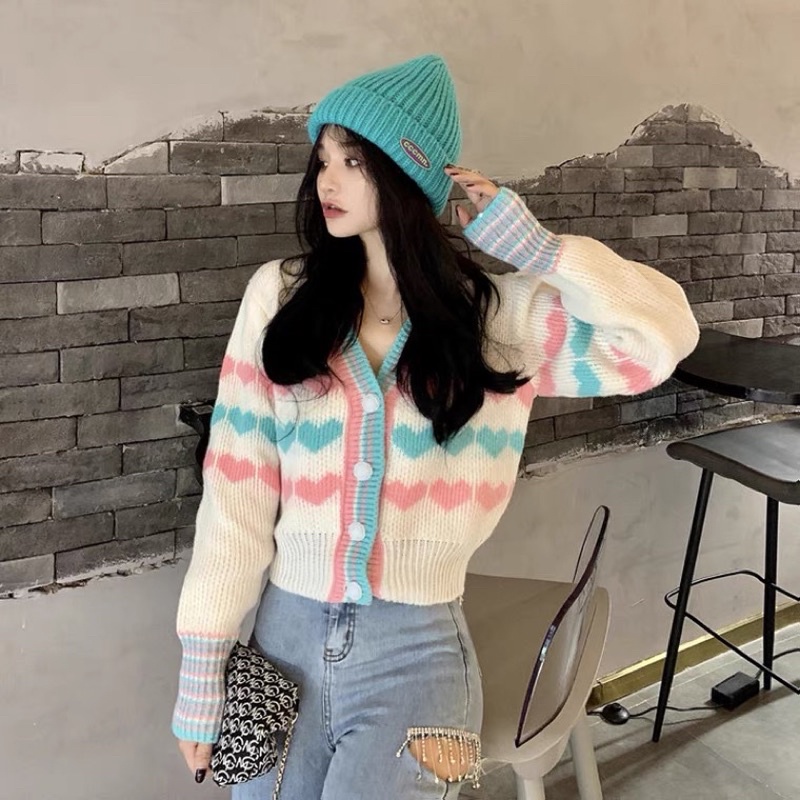 ÁO LEN CARDIGAN TRÁI TIM XINH | BigBuy360 - bigbuy360.vn