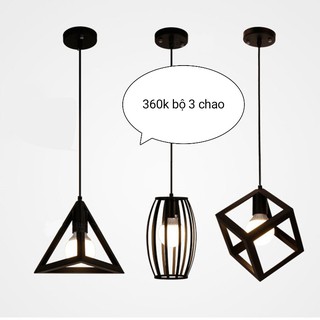 CHAO ĐÈN THẢ TRẦN TRANG TRÍ HÌNH TAM GIÁC, LẬP PHƯƠNG, TRỤ TRÒN CHO CÁC SHOP THỜI TRANG, SALON, QUÁN CAFE