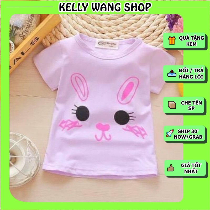 Áo thun bé gái cotton 4 chiều  - áo in hình cute -KellyWang