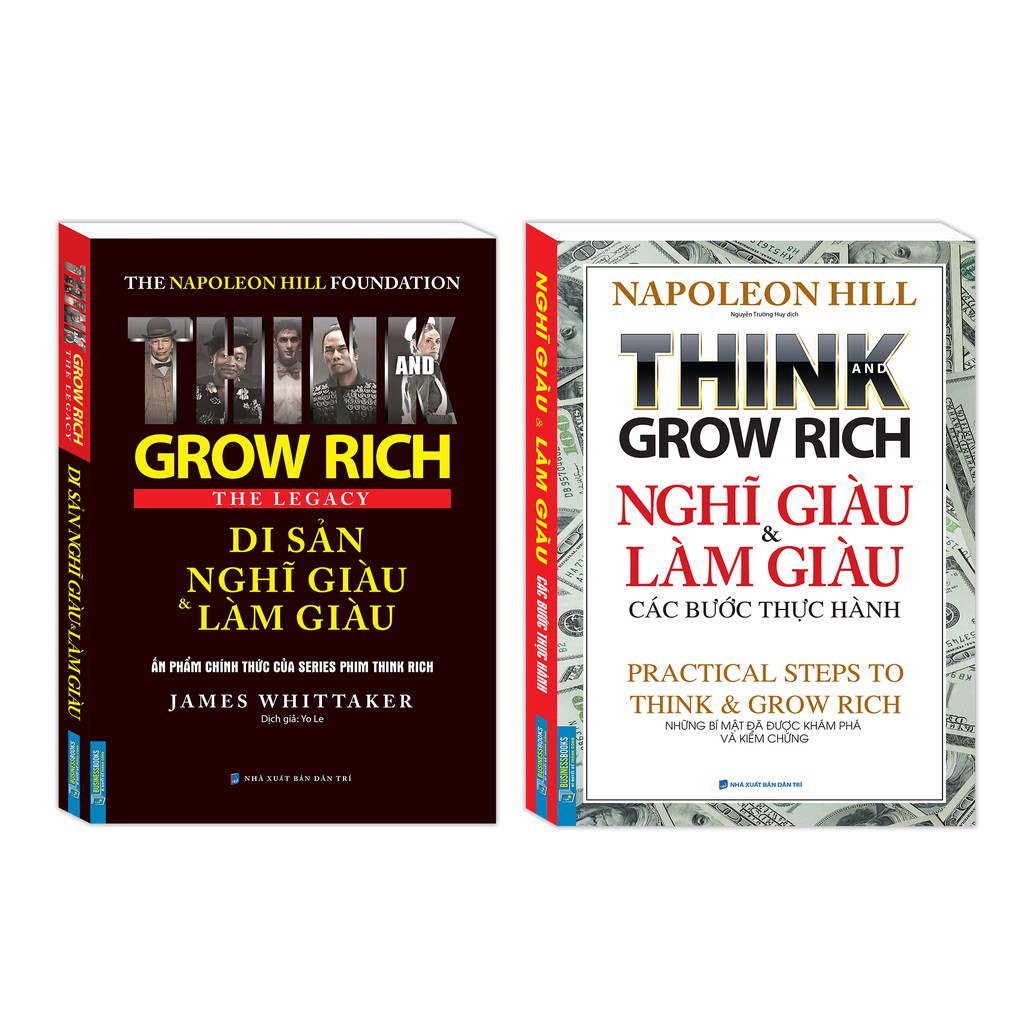 Sách - Combo Di sản nghĩ giàu và làm giàu+Nghĩ giàu và làm giàu các bước thực hành