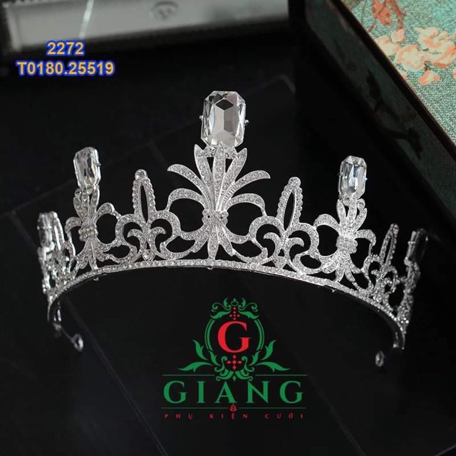 Vương miện cô dâu hạt vuông mẫu mới