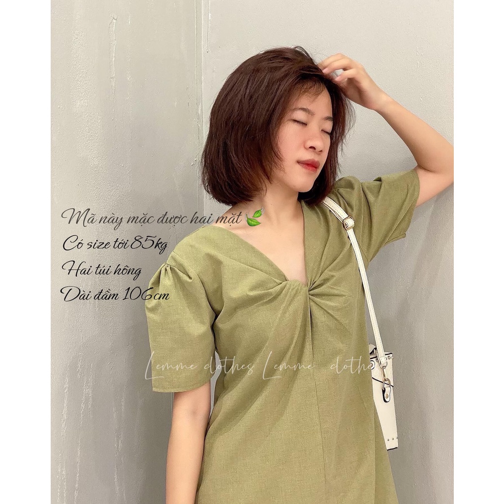 Đầm xoắn fom suông--LEMME