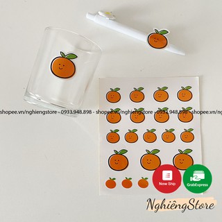 Sticker Dán Trang Trí Sổ, Đồ Dùng Hình Quả Cam