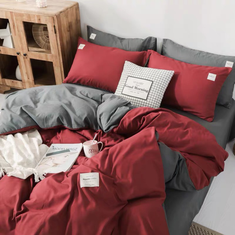 Bộ Chăn Ga Gối Cotton Tici Hàn Quốc Mẫu Đẹp HIN BEDDING, Chất Liệu Cotton Đũi Mềm Mịn Thoáng Mát Dùng Được Bốn Mùa