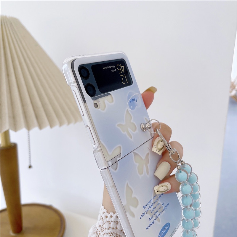 Ốp Điện Thoại Chống Sốc Hình Hoa Tulip Tím Dễ Thương Cho Samsung Galaxy Z Flip 4 Z Flip 3 5G
