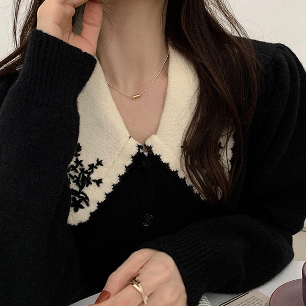 ANEMONE Vòng cổ Mặt Tròn Thiết Kế Sáng Tạo Cho Nữ