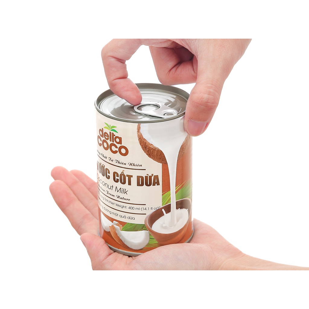 Nước Cốt Dừa Đóng Lon Delta Coco 400ml