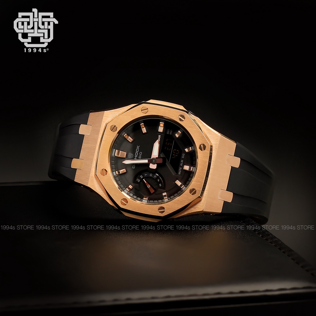 Đồng hồ nam/nữ Casio G-Shock GMA-S2100-1A custom AP Royal Oak, chống va đập, chống nước 200m, hàng chính hãng