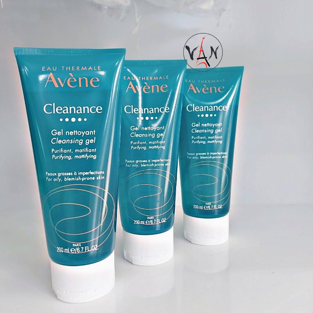 [ Avene Hàng Pháp ] Gel rửa mặt cho da nhờn mụn Avène cleanance cleansing gel 400ml - mẫu mới 2021