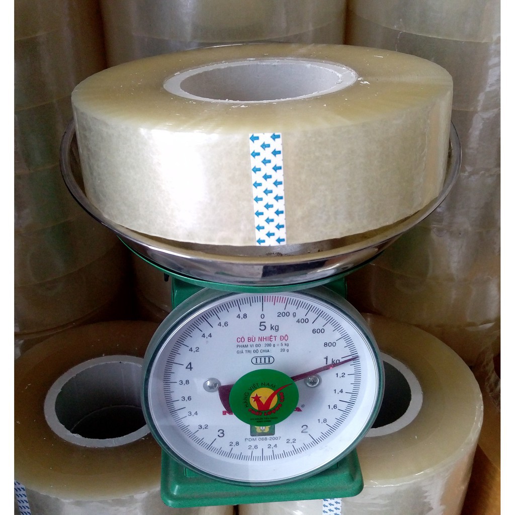 Băng dính trong trắng đủ 1kg-Xả Kho