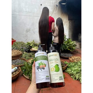 Dầu gội bưởi non, bồ kết handmade 500ml
