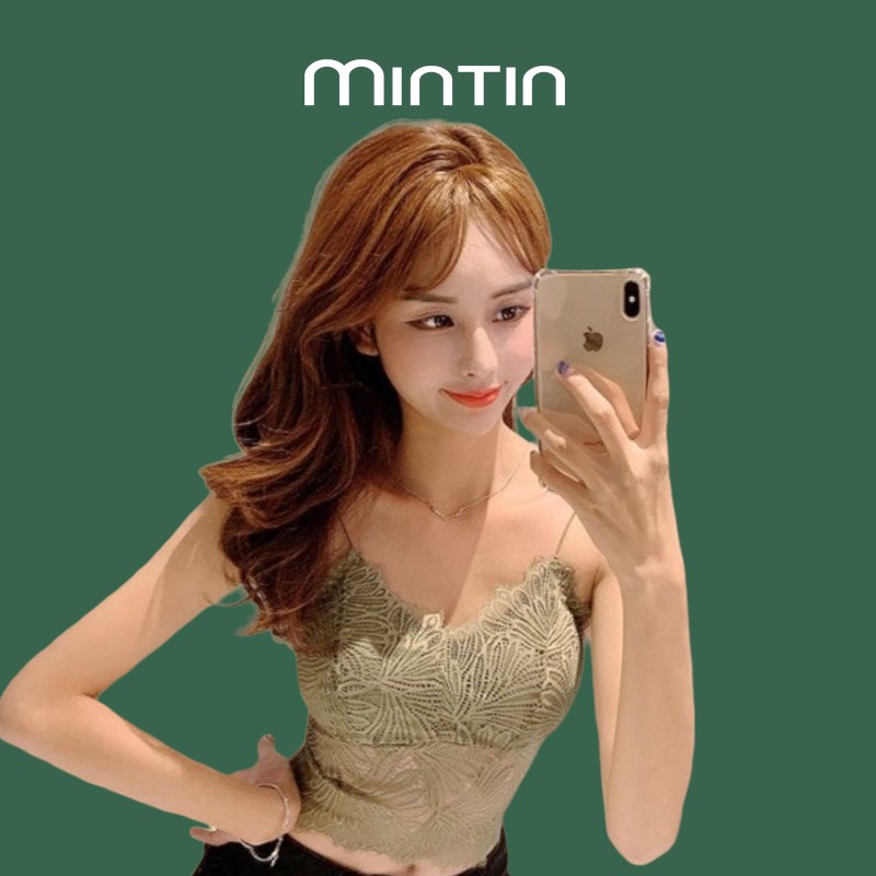 Áo Bra Dây Chất Liệu Ren Hoa Lá Siêu Hót Sang Chảnh Cho Mùa Hè Mã 9936 - Áo Bra Ren Mặc Trong Áo Vest [MinTin]