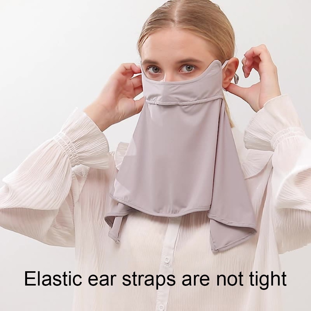 Mặt trời bảo vệ thoáng khí băng lụa làm mát Mặt bìa earloop cổ gaiter khăn okase