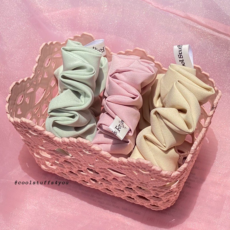 Đồ buộc tóc scrunchies tone màu pastel nhẹ nhàng✨