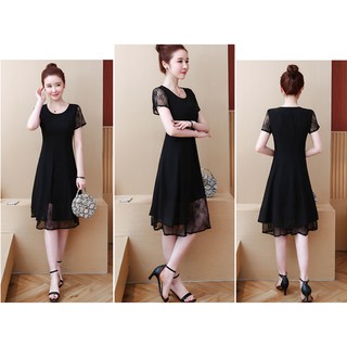 ĐẦM DÁNG CHỮ A PHỐI REN VA08