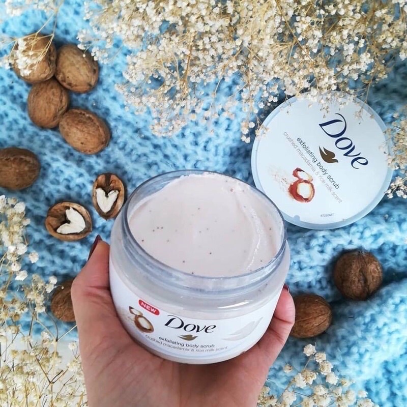 [Bản Đức] Tẩy da chết body Dove exfoliating body scrub 225ml