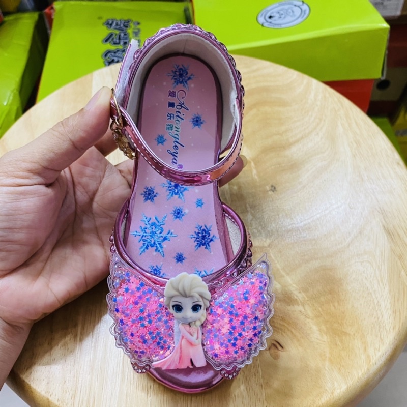 Giày công chúa elsa cho bé gái 2-10 tuổi kiểu dáng sandal đi học, đi chơi