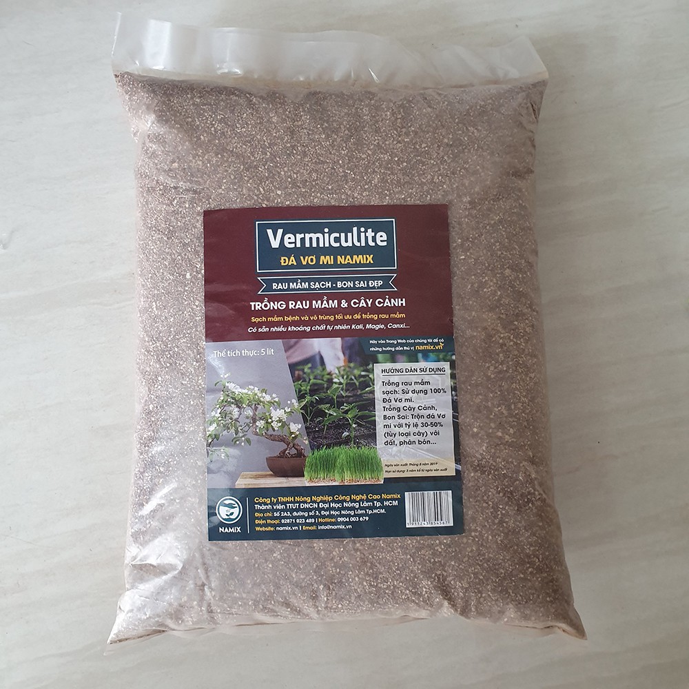 Đá Vermiculite Namix 5dm3 ươm hạt giống, trồng rau mầm sạch và hiệu quả-Đồ Gia Dụng Tại HCM