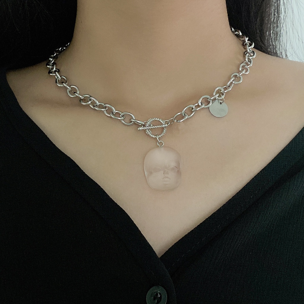 Vòng Cổ Mặt Búp Bê Nhựa Dễ Thương Thời Trang Đường Phố 23590
