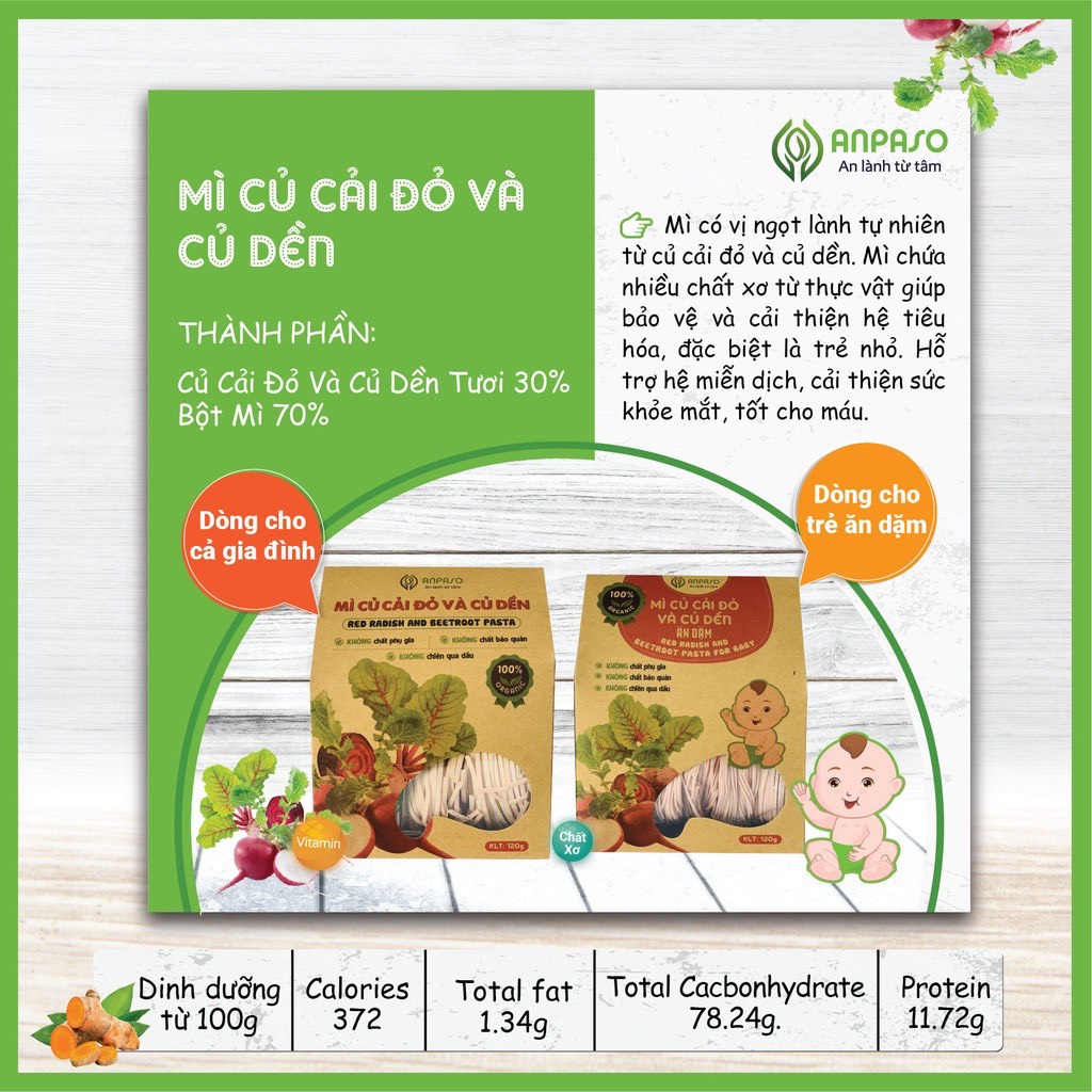 Mì rau củ Anpaso,cải bó xôi,mầm lúa mạch,củ nghệ, eatclean, đẹp dáng, bổ sung chất xơ và vitamin 120g 300g Xanh | BigBuy360 - bigbuy360.vn