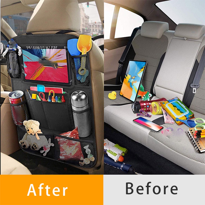 Vỏ Bọc Ghế Ngồi Xe Hơi Kèm Giá Đỡ Màn Hình Cảm Ứng Tiện Dụng Cho Bé