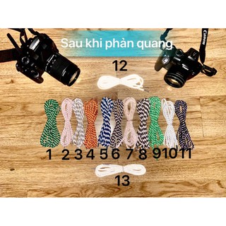 Combo 5 cặp dây giày phản quang bản tròn cho sneaker (màu ngẫu nhiên)