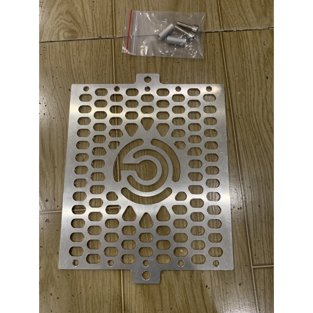 che két nước xe raider fi nhôm cnc màu bạc