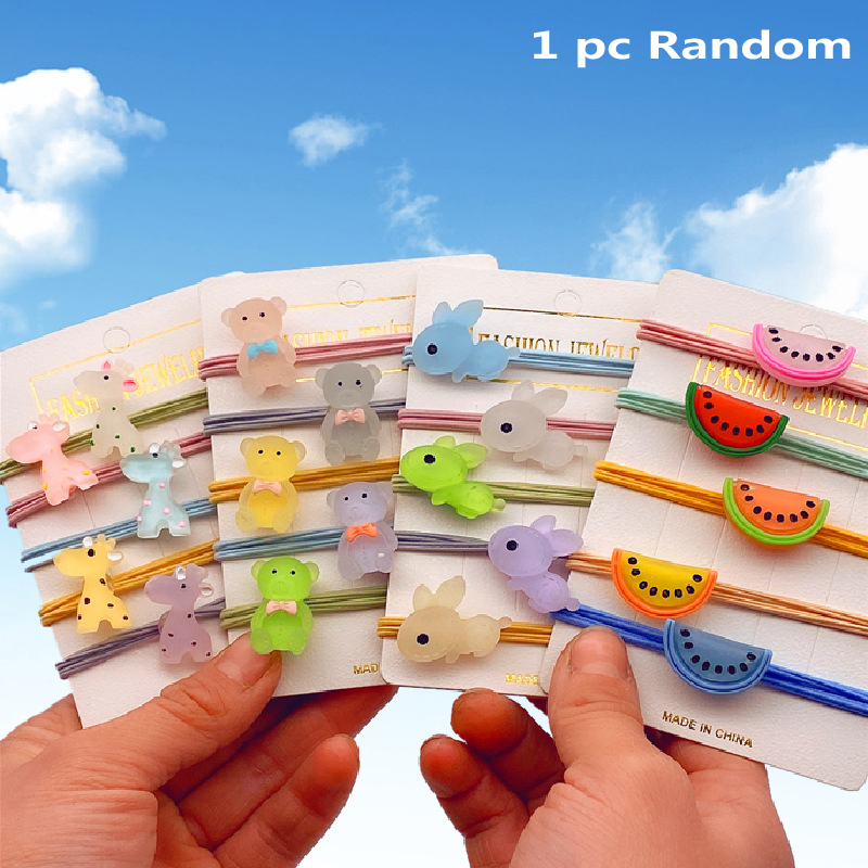 1 Dây buộc tóc hình trái cây màu sắc xinh xắn dành cho nữ