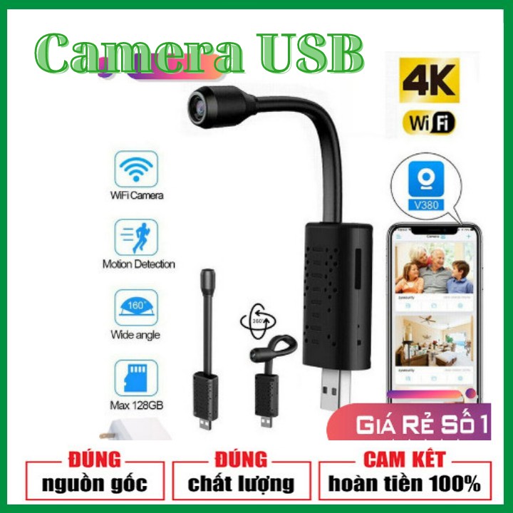 Camera IP Wi-Fi U21 HD1080P [4K] Cổng USB - Camera chạy App V380 PRO, Góc siêu rộng, siêu nét | BigBuy360 - bigbuy360.vn