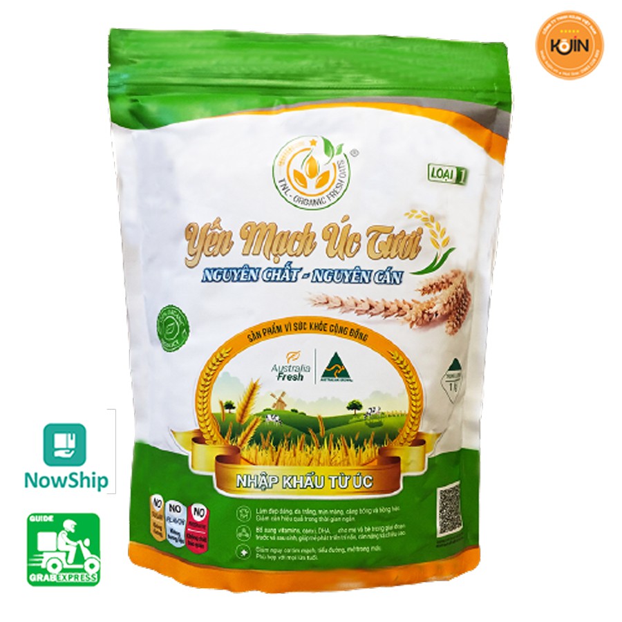 Yến Mạch Giảm Cân Úc Tươi Nguyên Chất Gói 1Kg Hàng Chính Hãng Của Úc