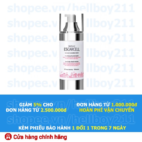 Mặt nạ bong bóng 8 in 1 Escarcell Miracle Bubble O2 Mask