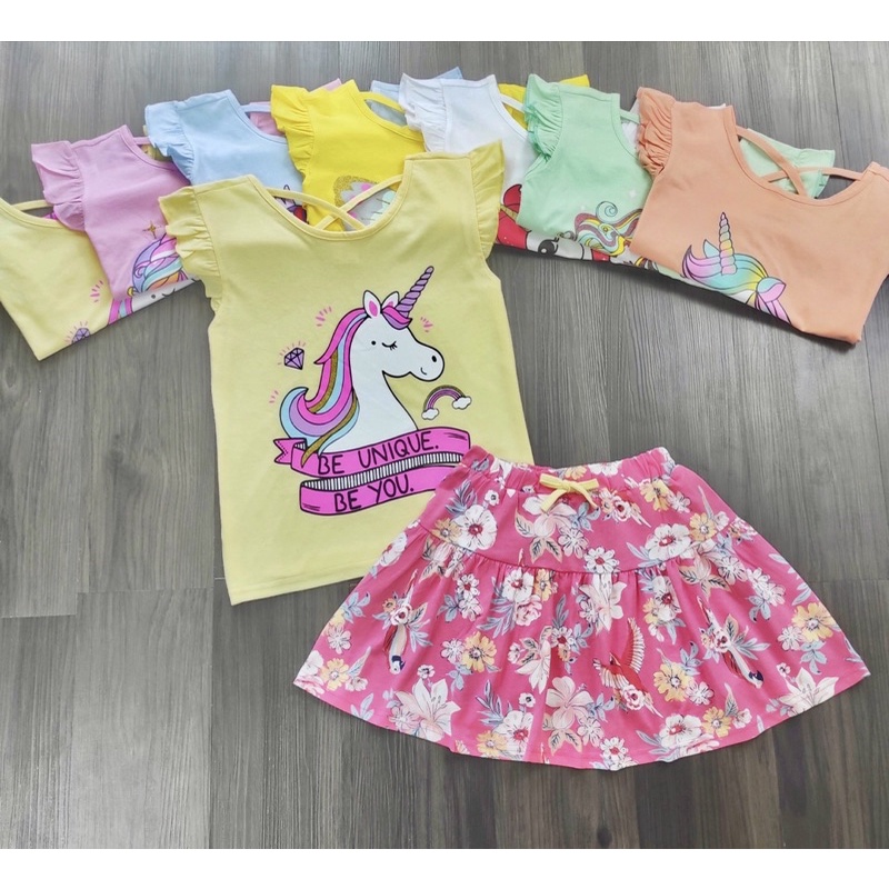 Set Áo Và Chân Váy Pony Bé Gái 20kg-50kg vnxk
