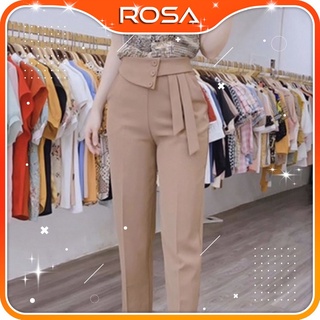 Quần baggy công sở vạt nơ 3 cúc lệch hàng thiết kế ROSA BOUTIQUE