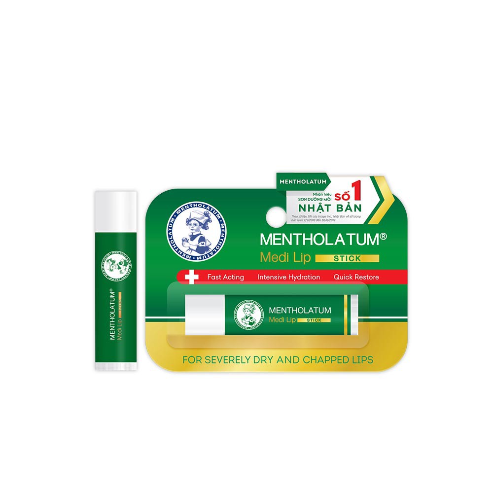 Son dưỡng môi chuyên biệt dành cho môi khô, nứt nẻ Mentholatum Medi Lip Stick (4.3g)