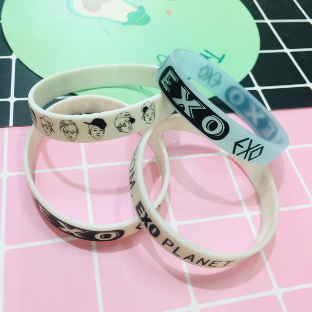 2 Vòng tay kpop EXO 30k->15k, vòng cao su kpop EXO