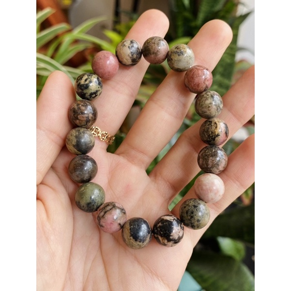 Vòng tay đá Rhodonite