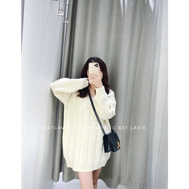 Áo len vặn thừng dáng dài | BigBuy360 - bigbuy360.vn