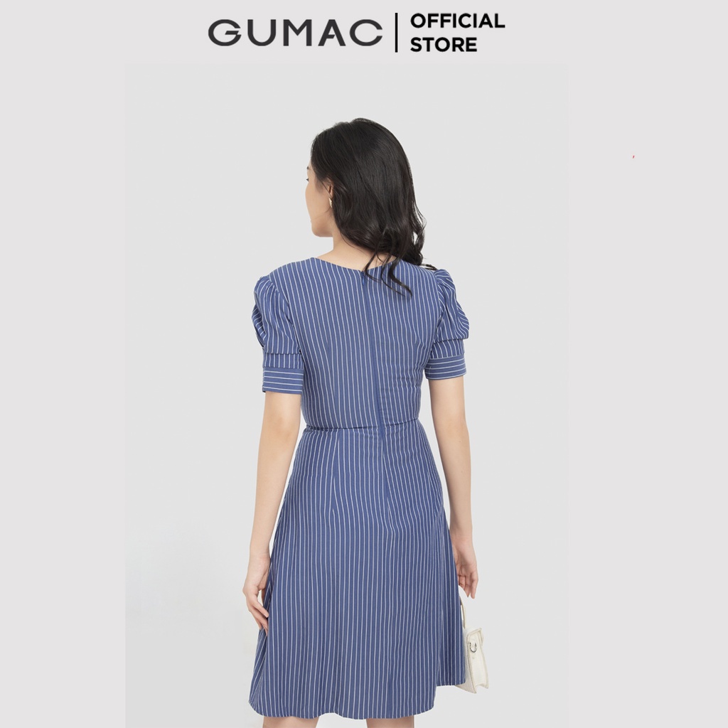 Đầm sọc phối nút DB12010 GUMAC | BigBuy360 - bigbuy360.vn