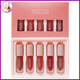 Son kem holdlive light matte lip glaze suit set 5 cây