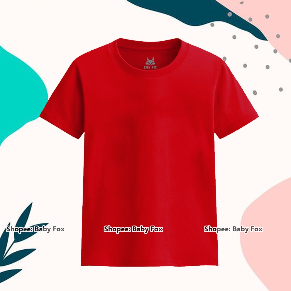 Áo thun trơn bé trai 100% cotton loại tốt, áo phông thương hiệu BABY FOX size nhí, trung, đại mẫu b