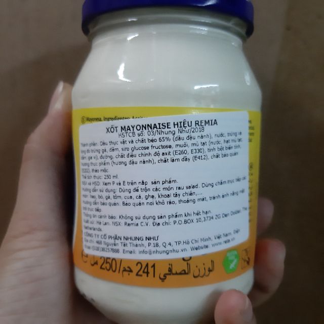 Sốt Mayonnaise hiệu Remia 250ml